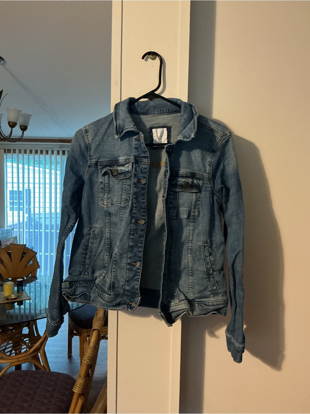LC Lauren Conrad Distressed small Blue Denim Jacket